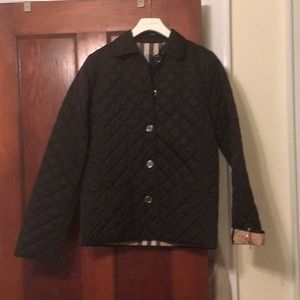 Burberry quilted coat black